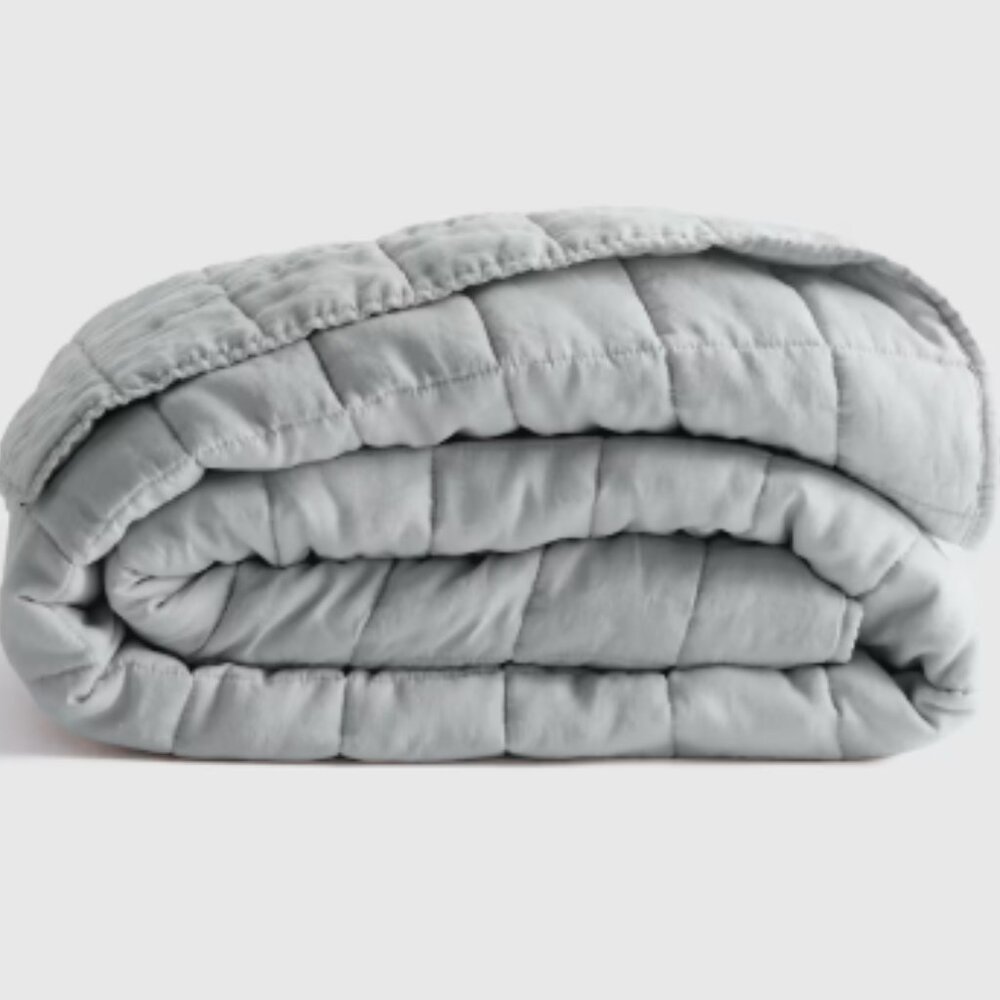 Quince European Linen Box Quilt - Mist